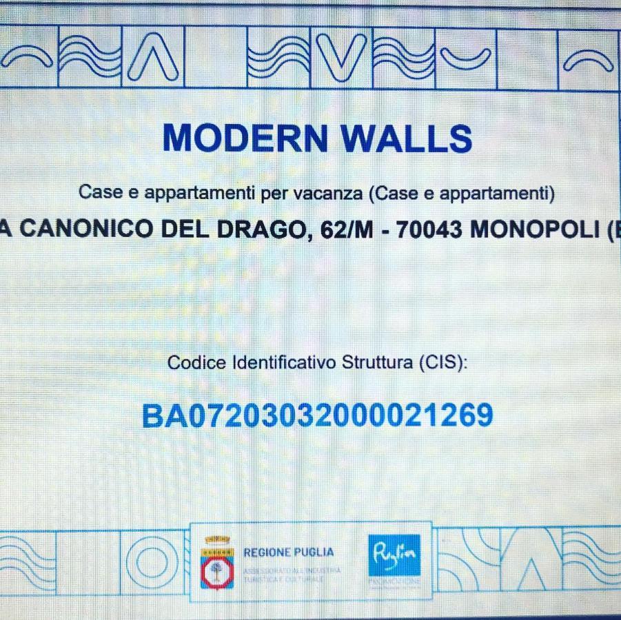 Casa Vacanze Modern Walls Monopoli Zewnętrze zdjęcie